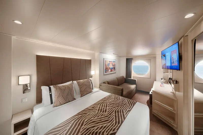 MSC World America deluxe dış kabin (OR2), lomboz pencere
