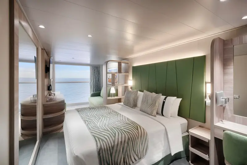 MSC World America Aurea Infinity kabin (VLA), açılır cam pencere