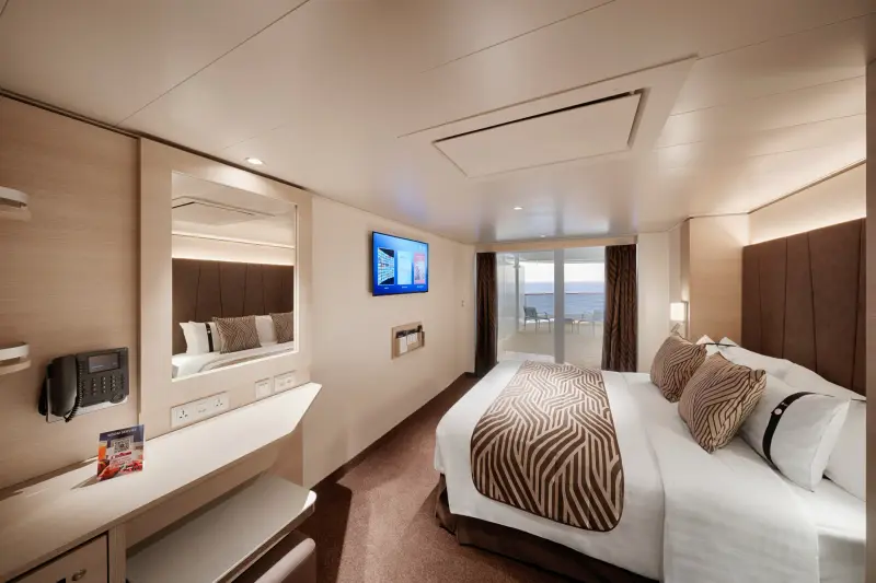 MSC World America hareket kısıtlı misafirler için deluxe balkonlu kabin (BR1)
