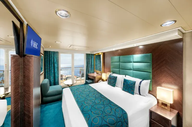 MSC Fantasia manzarası kısmen kapalı balkonlu kabin (BP)