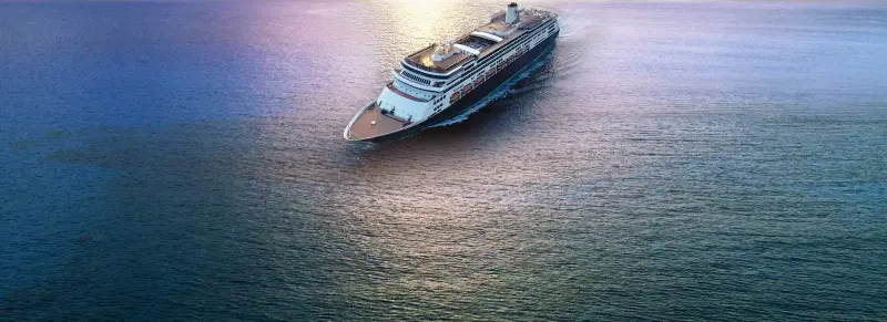 Volendam açık denizde, havadan görünüm