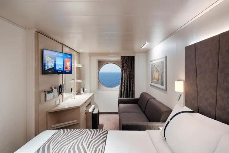 MSC World Asia ve MSC World Europa'da deluxe dış kabin (OR1)