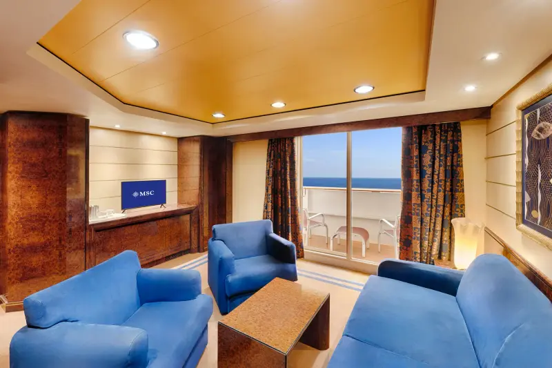 MSC Splendida Aurea grand suit (SX), oturma alanı