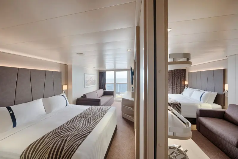 MSC World Asia ve MSC World Europa'da deluxe balkonlu kabin (BR2)