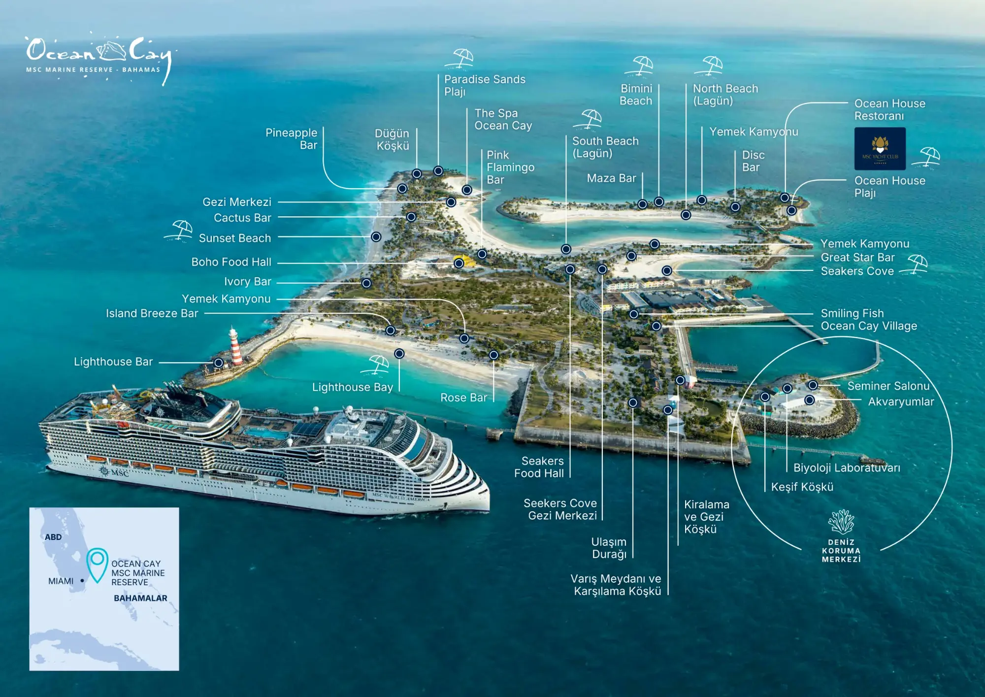 Ocean Cay Marine Reserve Haritası