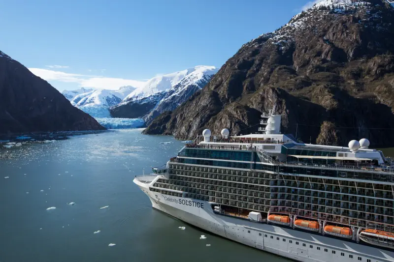 Celebrity Solstice Alaska'da Tracy Arm fiyordunda